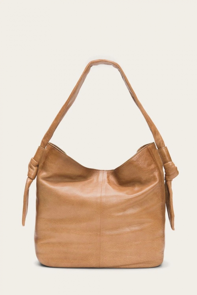 FRYE | WOMEN'S NORA KNOTTED HOBO-Beige