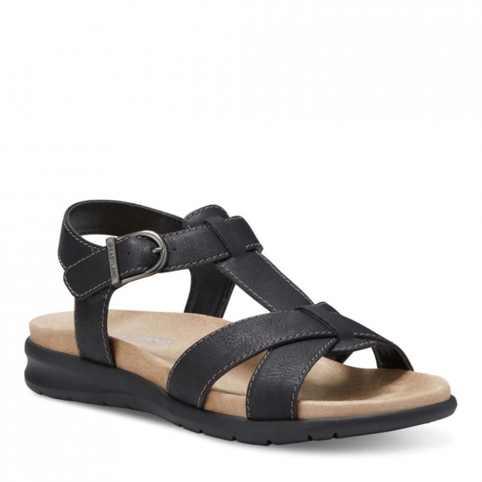 Eastland | Women's Kayla Strap Buckle Slide-Black | Special Sale