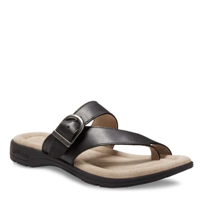 Eastland | Women's Tahiti II Adjustable Thong Sandals-Black | Special Sale