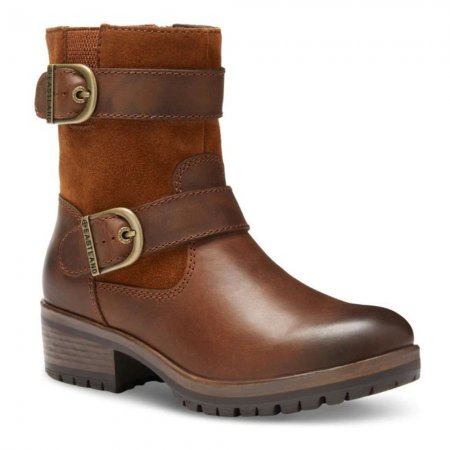 Eastland | Women's Gracie Double Buckle Zipper Boot-Brown | Special Sale