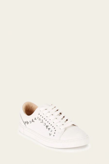 FRYE | WOMEN'S IVY STUDDED LOW LACE-White