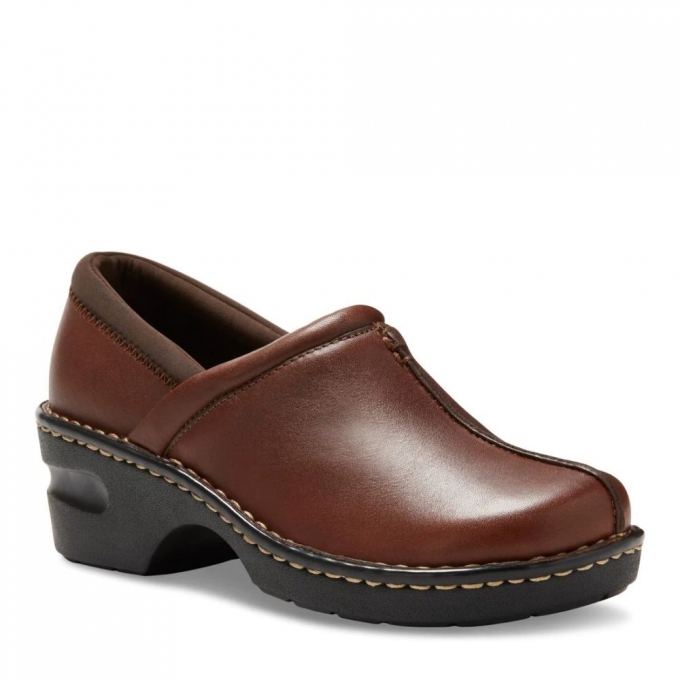 Eastland | Women's Kelsey Slip On Clog-Brown | Special Sale