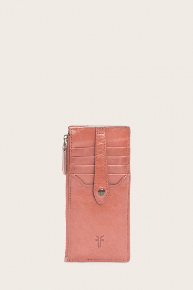 FRYE | WOMEN'S MELISSA SNAP CARD WALLET-Pink Taupe