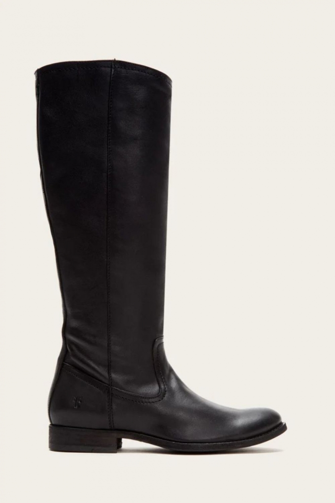 FRYE | WOMEN'S MELISSA INSIDE ZIP TALL WIDE CALF-Black