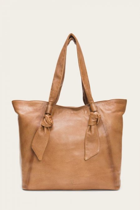 FRYE | WOMEN'S NORA KNOTTED TOTE-Beige