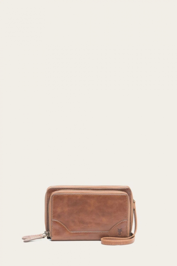 FRYE | WOMEN'S MELISSA STACKED WALLET-Cognac