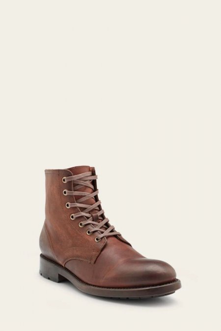 FRYE | MEN'S BOWERY LACE UP-Cognac