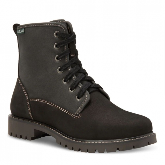 Eastland | Women's Indiana Lace Up Boot-Black Nubuc | Special Sale