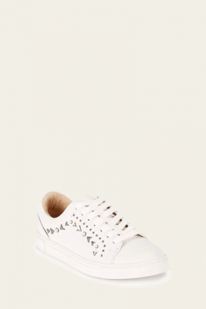 FRYE | WOMEN'S IVY STUDDED LOW LACE-White