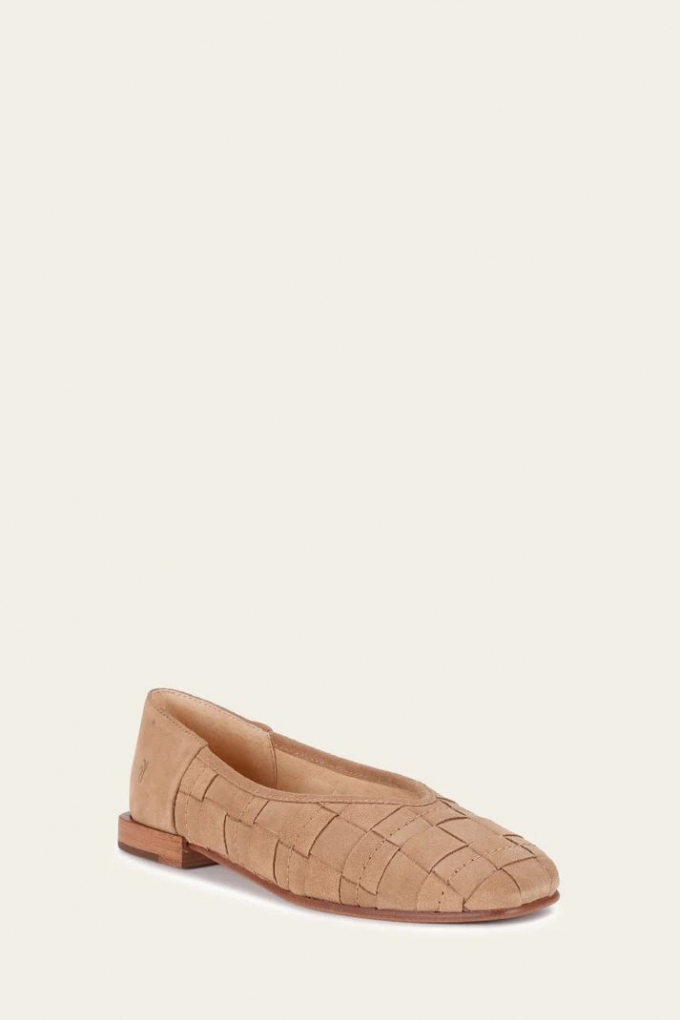 FRYE | WOMEN'S CLAIRE WOVEN FLAT-Camel