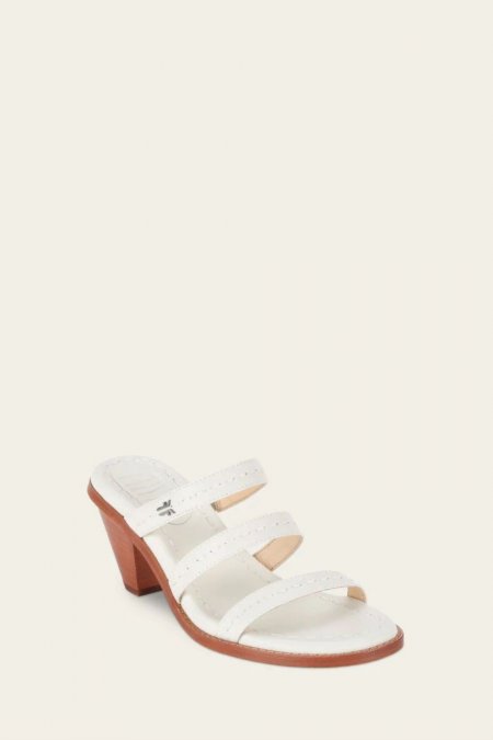 FRYE | WOMEN'S ESTELLE STRAPPY SLIDE-White