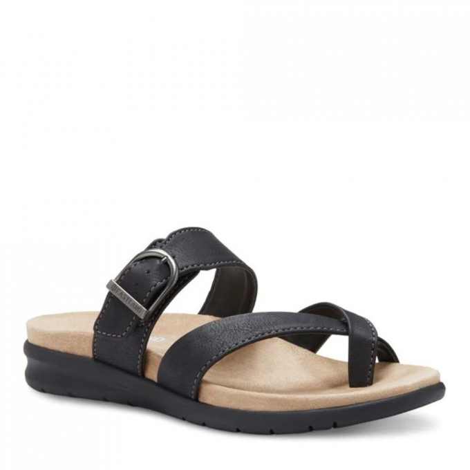 Eastland | Women's Sienna Thong Slide Sandals-Black | Special Sale