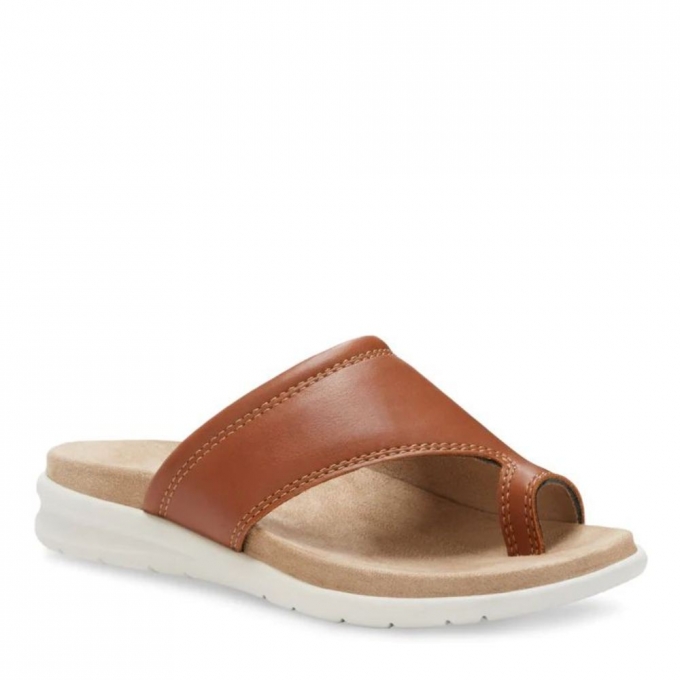 Eastland | Women's Dallas Thong Slide Sandals-Tan | Special Sale