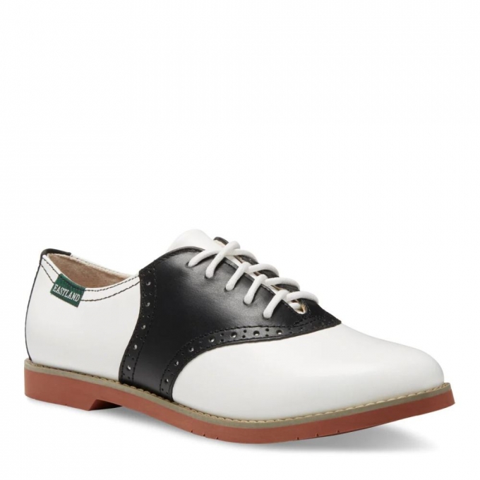 Eastland | Women's Sadie Saddle Shoe-Black And White | Special Sale